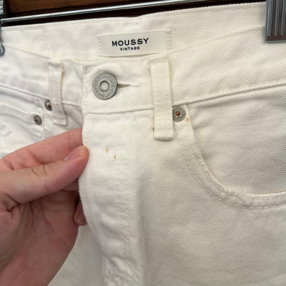 Moussy vintage Cutoff Jean shorts 025esc11-2690 sz 25 Women's White *Stain - Picture 6 of 16